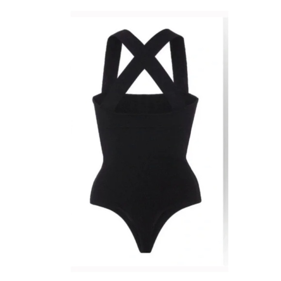 KHAITE - ALEXA Ribbed Knit Bodysuit - Criss Cross Back - Picture 2 of 9